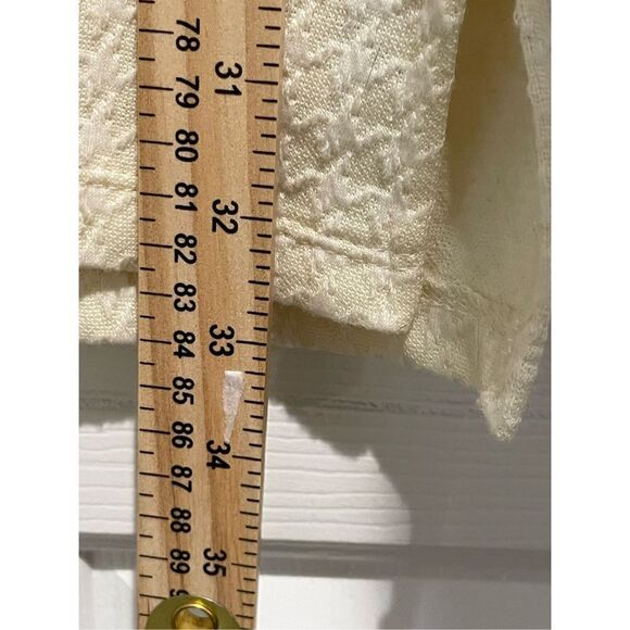 NWOT Bershka Belted Cream Houndstooth Short Sleeve Shirt Mini Dress Size Small - Picture 13 of 15